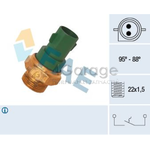FAE 37240 Термовыключатель вентилятор радиатора