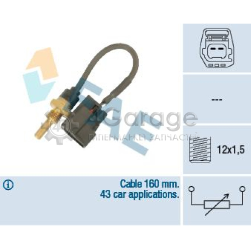 FAE 32425 Датчик температура охлаждающей жидкости