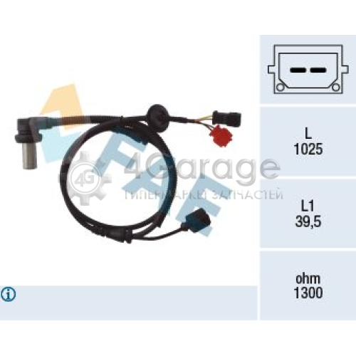 FAE 78063 Датчик частота вращения колеса