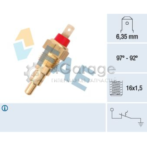 FAE 37610 Термовыключатель вентилятор радиатора