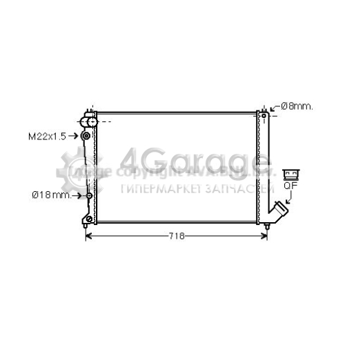 Радиатор охлаждение двигателя AVA QUALITY COOLING CNA2107 в Нижнем Новгороде