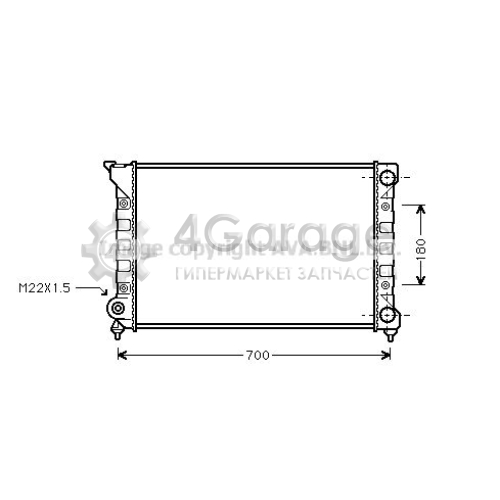Радиатор охлаждение двигателя AVA QUALITY COOLING VN2072 в Ростове-на-Дону