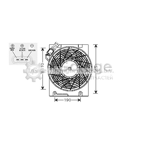 AVA QUALITY COOLING OL7508 Вентилятор охлаждение двигателя