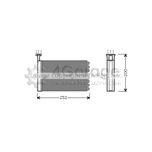 AVA QUALITY COOLING FD6164 Теплообменник отопление салона