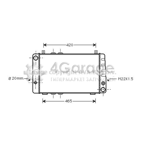 Радиатор охлаждение двигателя AVA QUALITY COOLING SA2002 в Нижнем Новгороде