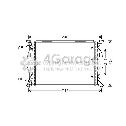 Радиатор охлаждение двигателя AVA QUALITY COOLING AI2195 в Ростове-на-Дону