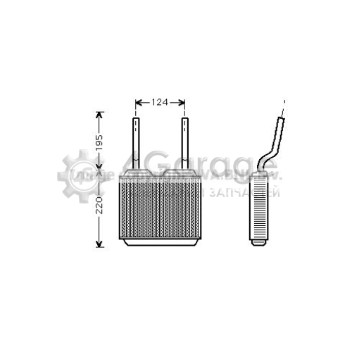 AVA QUALITY COOLING OL6132 Теплообменник отопление салона