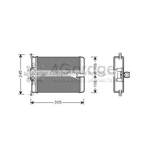 Теплообменник отопление салона AVA QUALITY COOLING MS6187 в Нижнем Новгороде
