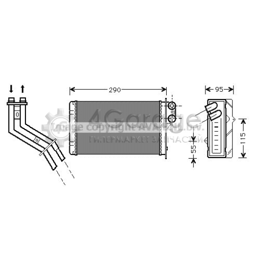Теплообменник отопление салона AVA QUALITY COOLING RT6227 в Нижнем Новгороде