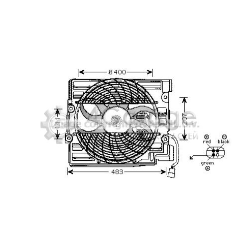 AVA QUALITY COOLING BW7510 Вентилятор охлаждение двигателя