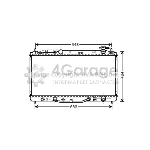 Радиатор охлаждение двигателя AVA QUALITY COOLING TO2464 в Нижнем Новгороде