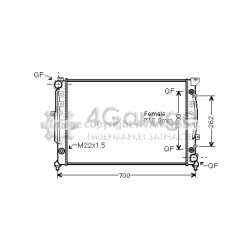 AVA QUALITY COOLING AIA2125 Радиатор охлаждение двигателя