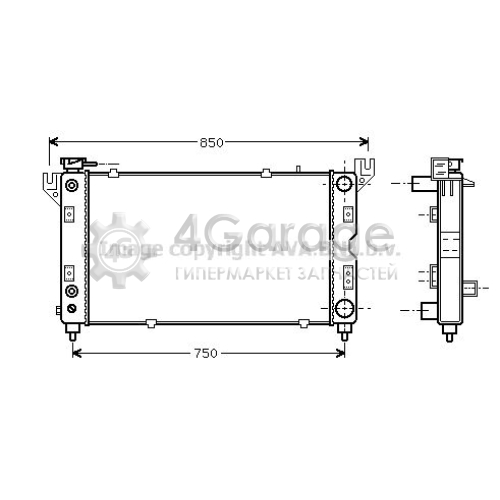 AVA QUALITY COOLING CR2028 Радиатор охлаждение двигателя