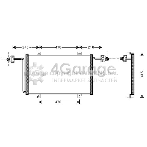 AVA QUALITY COOLING RT5278 Конденсатор кондиционер