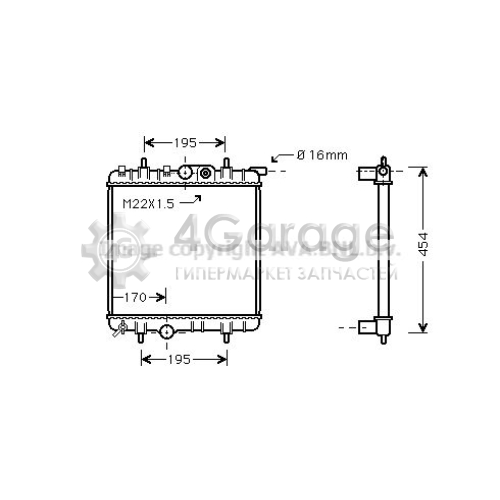 Радиатор охлаждение двигателя AVA QUALITY COOLING PE2243 в Нижнем Новгороде
