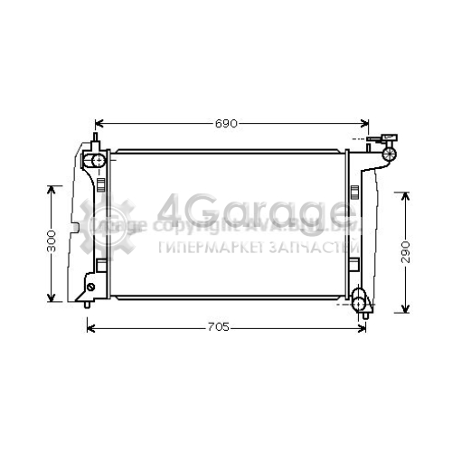 Радиатор охлаждение двигателя AVA QUALITY COOLING TO2302 в Нижнем Новгороде