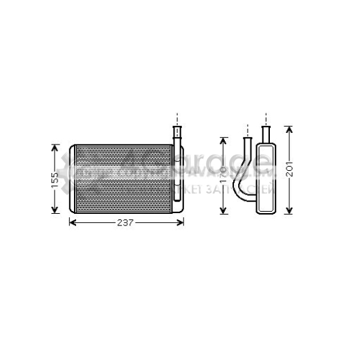 Теплообменник отопление салона AVA QUALITY COOLING HY6089 в Ростове-на-Дону