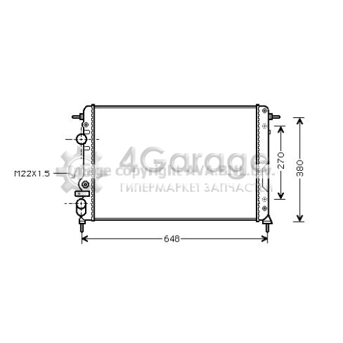 Радиатор охлаждение двигателя AVA QUALITY COOLING RTA2266 в Нижнем Новгороде