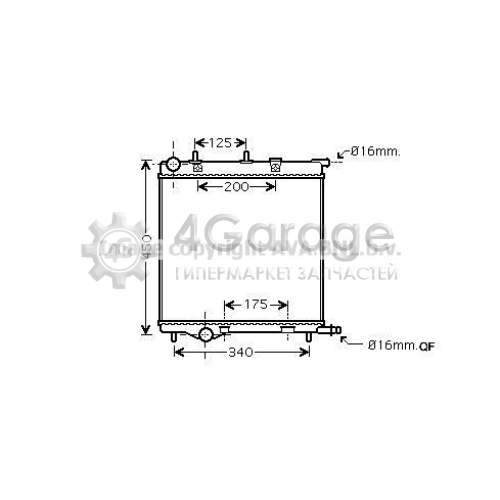 Радиатор охлаждение двигателя AVA QUALITY COOLING PE2293 в Нижнем Новгороде