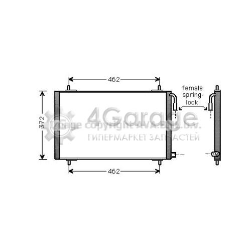 Конденсатор кондиционер AVA QUALITY COOLING PE5191 в Ростове-на-Дону