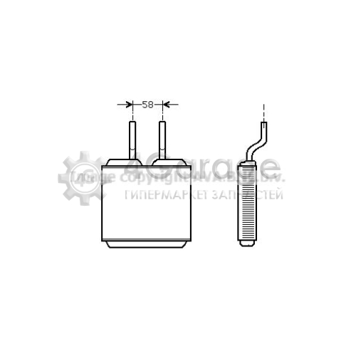 Теплообменник отопление салона AVA QUALITY COOLING OL6197 в Ростове-на-Дону