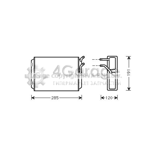 Теплообменник отопление салона AVA QUALITY COOLING VO6096 в Ростове-на-Дону
