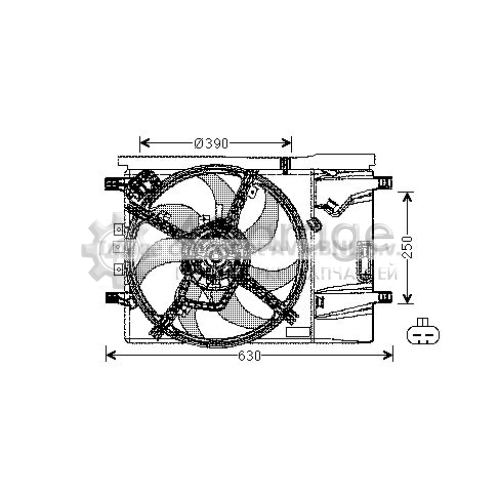 Вентилятор охлаждение двигателя AVA QUALITY COOLING OL7539 в Нижнем Новгороде