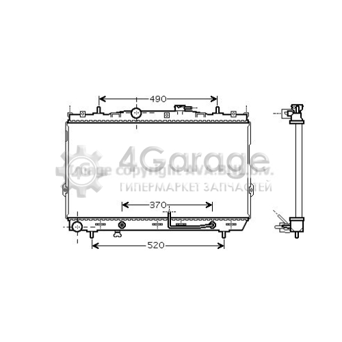 Радиатор охлаждение двигателя AVA QUALITY COOLING HY2105 в Нижнем Новгороде