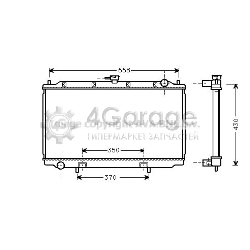 AVA QUALITY COOLING DNA2181 Радиатор охлаждение двигателя