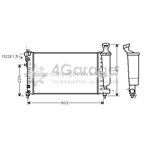 Радиатор охлаждение двигателя AVA QUALITY COOLING CNA2119 в Ростове-на-Дону