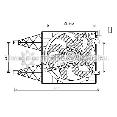 Вентилятор охлаждение двигателя AVA QUALITY COOLING VN7532 в Нижнем Новгороде