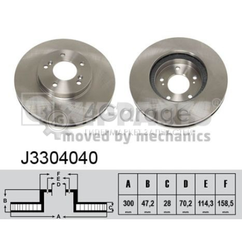 Тормозной диск NIPPARTS J3304040 в Москве