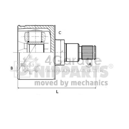 NIPPARTS N2830504 Шарнирный комплект приводной вал в Красноярске