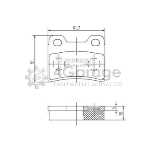 NIPPARTS J3610303 Комплект тормозных колодок дисковый тормоз в Красноярске