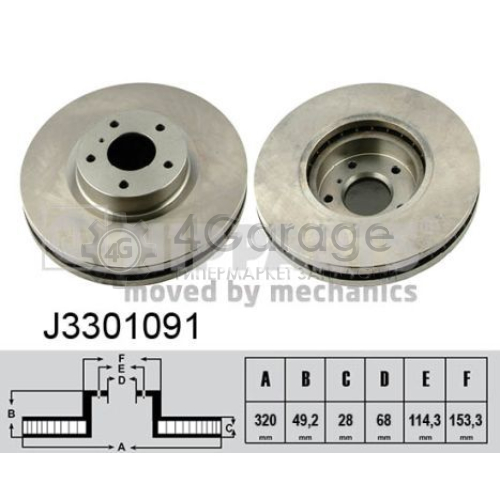 NIPPARTS J3301091 Тормозной диск в Красноярске
