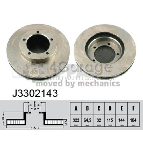 Тормозной диск NIPPARTS J3302143 в Нижнем Новгороде