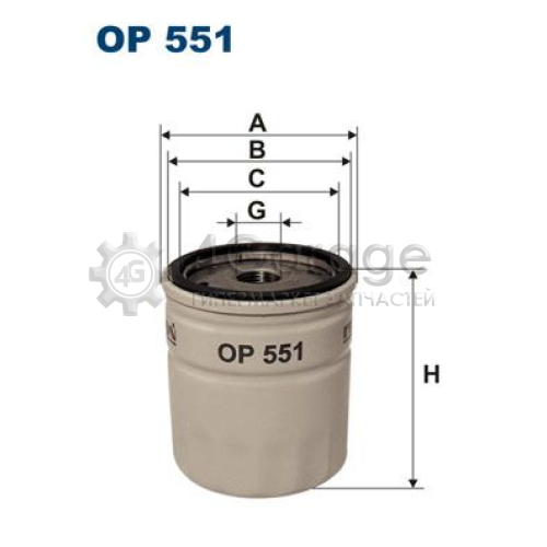 FILTRON OP551 Масляный фильтр