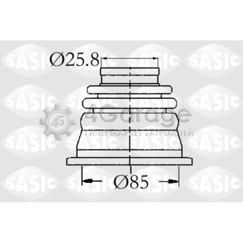 SASIC 4003408 Комплект пылника приводной вал