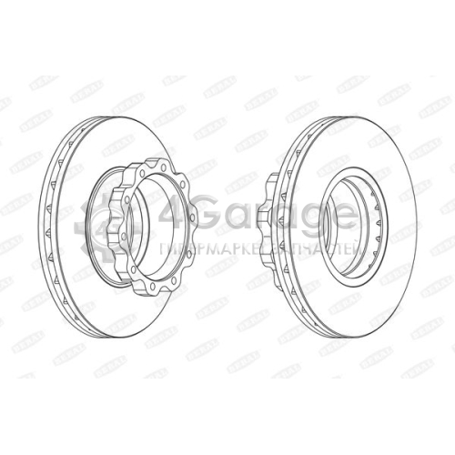 BERAL BCR215A Тормозной диск