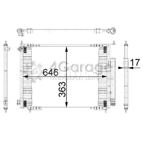 MAHLE AC678000S Конденсатор кондиционер