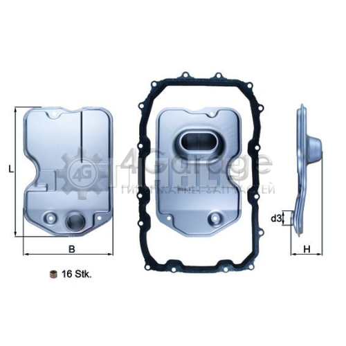 MAHLE HX160KIT Гидрофильтр автоматическая коробка передач