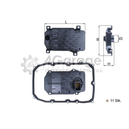 MAHLE HX187KIT Гидрофильтр автоматическая коробка передач