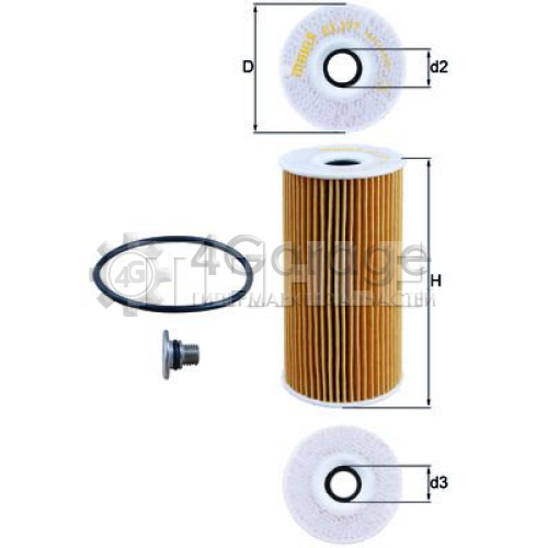 MAHLE OX377D Масляный фильтр