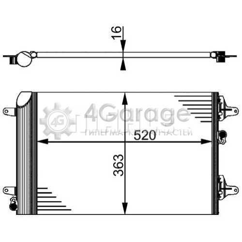 MAHLE AC358000S Конденсатор кондиционер