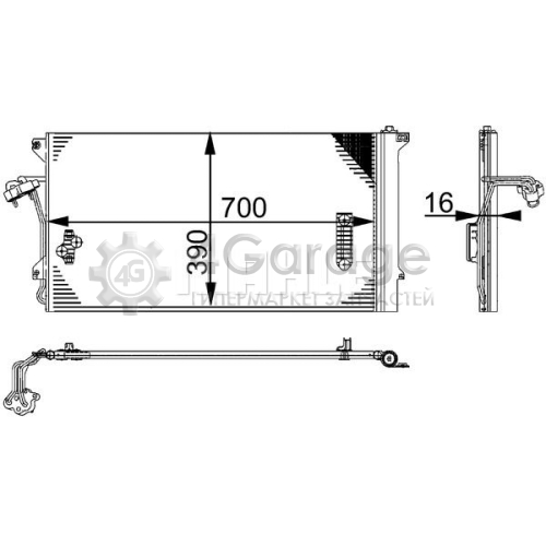 MAHLE AC659000S Конденсатор кондиционер