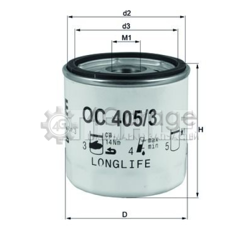 MAHLE OC4053 Масляный фильтр