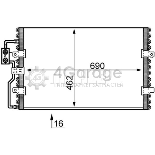 MAHLE AC152000S Конденсатор кондиционер