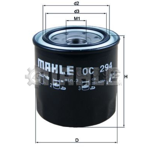 MAHLE OC294 Масляный фильтр