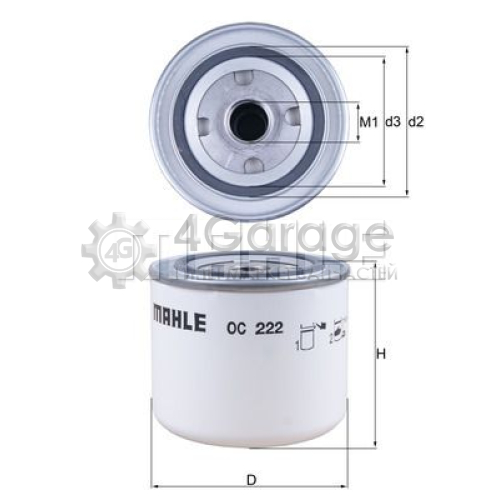 MAHLE OC222 Масляный фильтр в Красноярске