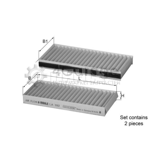 MAHLE LA392S Фильтр воздух во внутренном пространстве